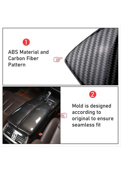 Araba Merkezi Konsolu Koltuk Kutusu Kapağı Koltuk Paneli Panel Panel Karbon Fiber Küplük Kılıfı Bmw X5 F15 X6 F16 (Yurt Dışından) indirimleri