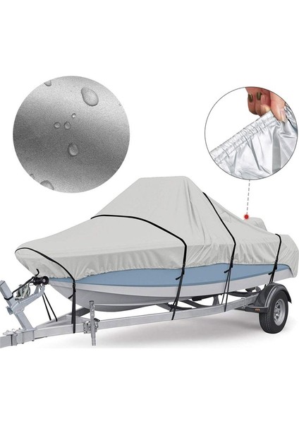 Tekne Kapağı Açık Mekan Koruma Su Geçirmez Yansıtıcı Oxford Kumaş V-Hull Runabouts ve Tekneler Için 11-13FT (Yurt Dışından) modelleri