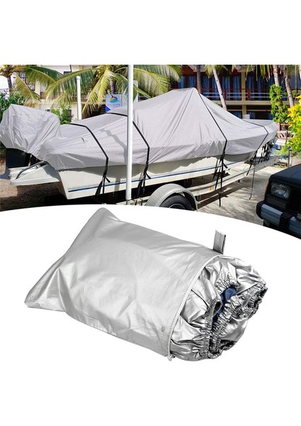 Tekne Kapağı Açık Mekan Koruma Su Geçirmez Yansıtıcı Oxford Kumaş V-Hull Runabouts ve Tekneler Için 11-13FT (Yurt Dışından) indirimleri