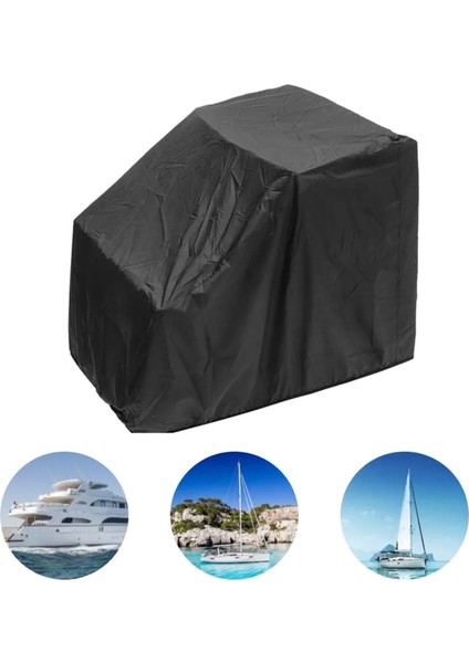 2pcs 46X40X45 Inç Tekne Kapağı Yat Tekne Merkezi Konsol Kapağı Mat Su Geçirmez Toz Geçirmez Anti-Uv Kuru Tekne Aksesuarları Tut (Yurt Dışından) modelleri