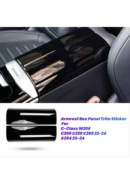 Araba Merkezi Konsol Kolçak Kutu Panel Trim Kapak Çıkartma Mercedes Benz C-Serisi W206 C200 C220 C260 22-24 X254 23-24 A (Yurt Dışından) fiyatları