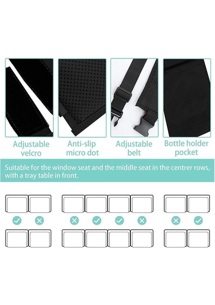 Çocuklar Için Uçak Ayak Dönemi Taşınabilen Toddler Seyahat Ayak Hammock Uçak Koltukları Genişletici Bacak Çocukları Için (Siyah) (Yurt Dışından) fırsatları