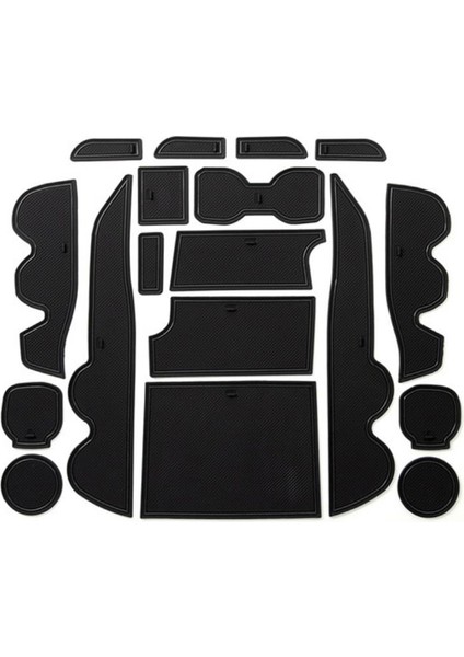 Toyota Tacoma Aksesuarları Için 2016-2021 Özel Liner Kupa Tutucu Konsol ve Kapı Cep Ekleri (Çift Kabin Siyah) (Yurt Dışından)