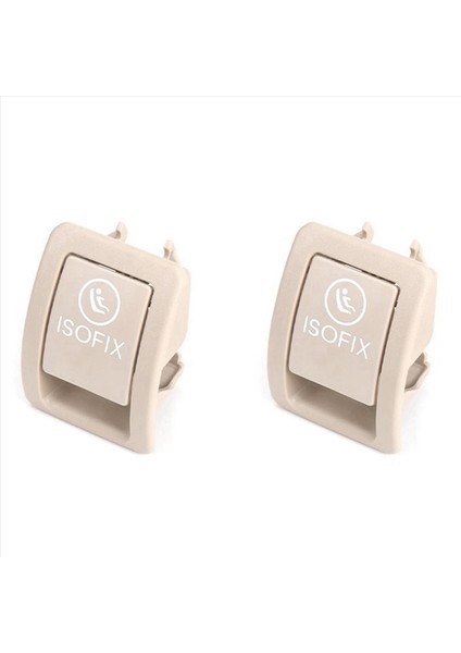 2x Araç Arka Çocuk Isofix Switch Koltuk Güvenlik Kapağı Mercedes C Sınıfı W205 2015-2021 2059200513 (Kremsi Beyaz) (Yurt Dışından)