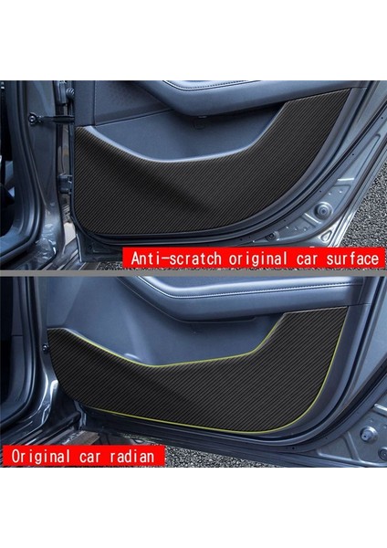 Araba Karbon Fiber Deri Kapı Koruyucu Ped Kapısı Tahtası Anti-Tekme Ped Mazda Için Anti-Sert Ped Mat Kapağı 3 Axela 2022+ (Yurt Dışından) fırsatları