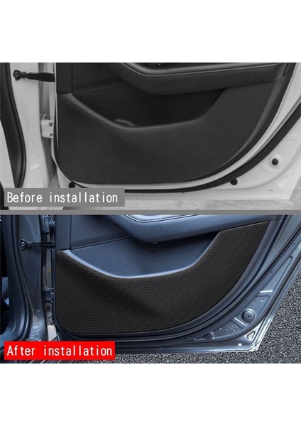 Araba Karbon Fiber Deri Kapı Koruyucu Ped Kapısı Tahtası Anti-Tekme Ped Mazda Için Anti-Sert Ped Mat Kapağı 3 Axela 2022+ (Yurt Dışından) indirimleri