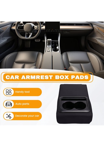 Araç Kol Dayama Kutusu Ped Yorgunluk Karşıtı Dirsek Destek Ped Arka Koltuk Bardağı Tutucu Depolama ile Evrensel Merkezi Kol Dayama Pedi Siyah (Yurt Dışından) indirimleri