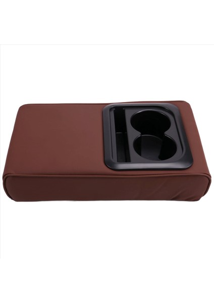 Araç Kol Dayama Kutusu Ped Yorgunluk Karşıtı Dirsek Destek Pedi Arka Koltuk Bardağı Tutucu Depolama ile Evrensel Merkezi Kolçak Ped Kahverengi (Yurt Dışından)