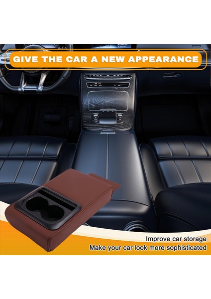 Araç Kol Dayama Kutusu Ped Yorgunluk Karşıtı Dirsek Destek Pedi Arka Koltuk Bardağı Tutucu Depolama ile Evrensel Merkezi Kolçak Ped Kahverengi (Yurt Dışından) fırsatları