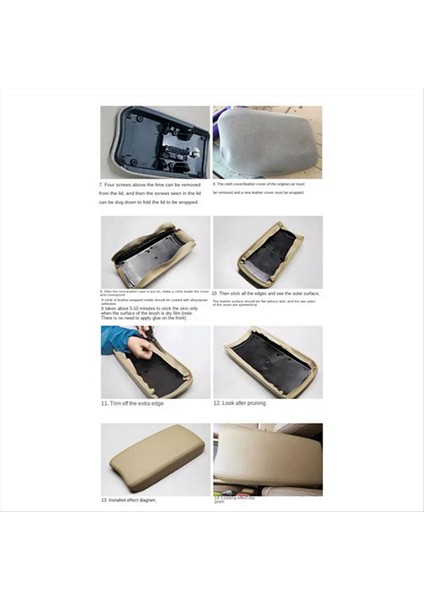 Toyota Camry Için 2012 -2017 Araba Mikrofiber Deri Konsol Kol Anuma Paneli Kapak Koruyucu Trim Bej (Yurt Dışından) modelleri