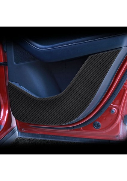Araba Karbon Fiber Deri Kapı Koruyucu Ped Kapı Tahtası Anti-Tekme Ped Anti-Sert Ped Mat Kapak Mazda Cx-30 CX30 2022+ (Yurt Dışından) modelleri