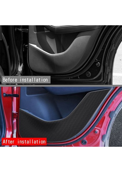Araba Karbon Fiber Deri Kapı Koruyucu Ped Kapı Tahtası Anti-Tekme Ped Anti-Sert Ped Mat Kapak Mazda Cx-30 CX30 2022+ (Yurt Dışından) fırsatları