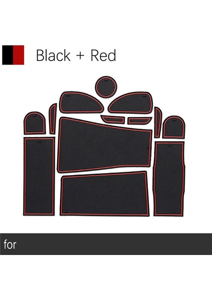 Toyota Prius Için Anti-Slip Kauçuk Kapı Yuvası Kupa Mat 30 XW30 ZVW30 2010-2015 Kapı Groove Mat Aksesuarlar Çıkartmalar Kırmızı (Yurt Dışından) fiyatları