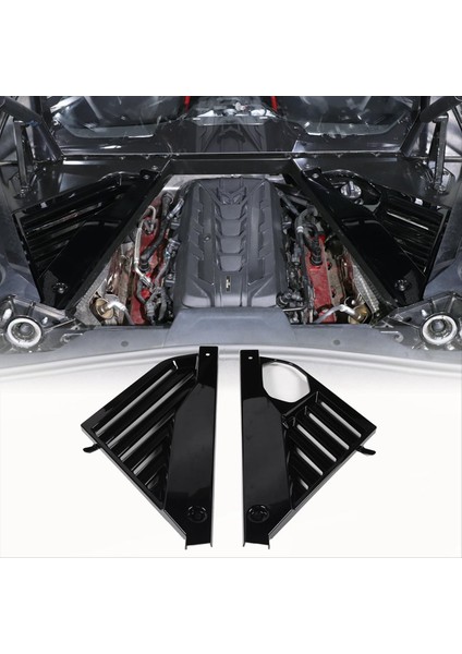 Chevrolet Corvette C8 2020-2023 Arka Motor Kılıfı Kapak Koruma Aksesuarları Siyah (Yurt Dışından) fiyatları