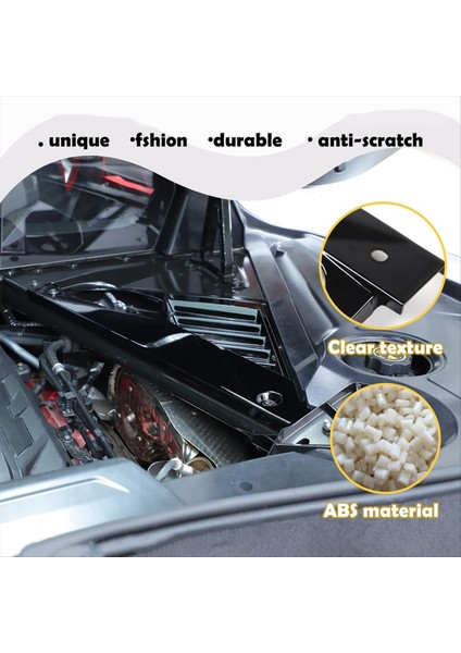 Chevrolet Corvette C8 2020-2023 Arka Motor Kılıfı Kapak Koruma Aksesuarları Siyah (Yurt Dışından) fırsatları