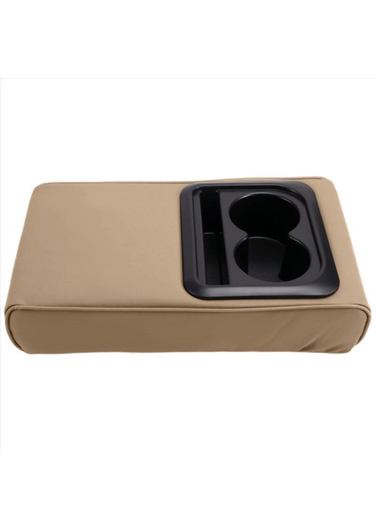 Araç Kol Dayama Kutusu Ped Yorgunluk Karşıtı Dirsek Destek Ped Arka Koltuk Bardağı Tutucu Depolama Bej ile Evrensel Merkezi Kolçak Ped (Yurt Dışından)