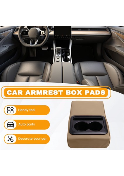 Araç Kol Dayama Kutusu Ped Yorgunluk Karşıtı Dirsek Destek Ped Arka Koltuk Bardağı Tutucu Depolama Bej ile Evrensel Merkezi Kolçak Ped (Yurt Dışından) indirimleri