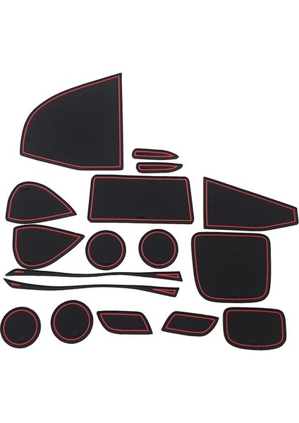 Toyota Yaris Cross 2021 2022 Aksesuarlar Için 17 Adet Kapı Yuvası Pedi Içi Kaymaz Önleyici Anti Bardak Tutucu Ekler (Yurt Dışından)