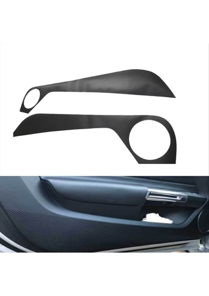 1pair Kapı Paneli Anti Kick Pad Stickers Ford Mustang Için Trim Koruyucu Film 2015-2024 Siyah Karbon Fiber Çıkartma Kapağı (Yurt Dışından) fiyatları