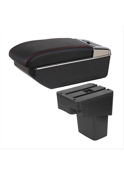 Hyundai Solaris Koltuk Kökeni Için Hyundai Accent Için Rb Solaris Verna 2011-2016 Araba Kol Dayama Depolama Kutusu Kırmızı Çizgi (Yurt Dışından)