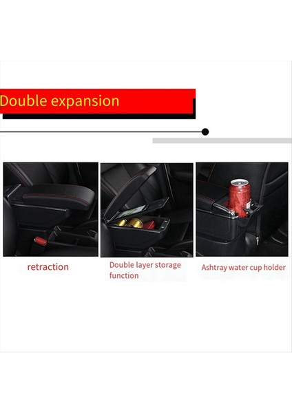 Hyundai Solaris Koltuk Kökeni Için Hyundai Accent Için Rb Solaris Verna 2011-2016 Araba Kol Dayama Depolama Kutusu Kırmızı Çizgi (Yurt Dışından) modelleri