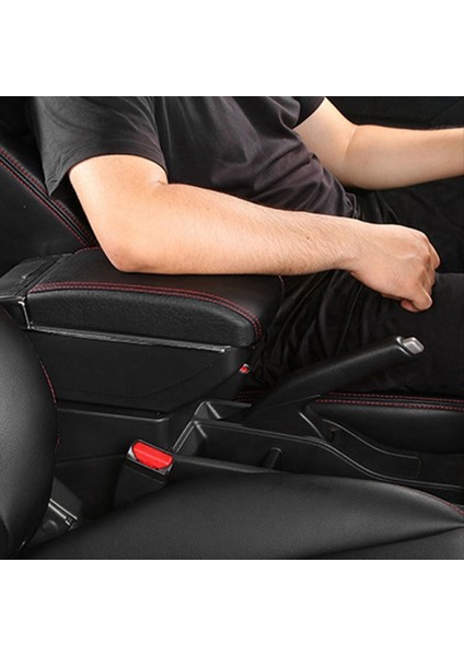 Hyundai Solaris Koltuk Kökeni Için Hyundai Accent Için Rb Solaris Verna 2011-2016 Araba Kol Dayama Depolama Kutusu Kırmızı Çizgi (Yurt Dışından) indirimleri