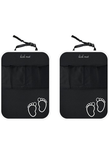 Araba Kick Mat Baby Child Anti-Bick Mat Pad Depolamalı Çocuk Su Geçirmez Koruma Için Siyah Arka Koltuk Kapağı (Yurt Dışından)
