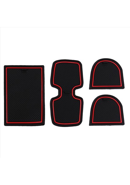 Suzuki Swift 2018 Için 60PCS Slip Anti-Slip Slip Slip Olmayan Kauçuk Kupa Tutucu Çıkartma Kapısı Yuvası Yuvası Pad Kapı Groove Mat-Kırmızı (Yurt Dışından) fırsatları