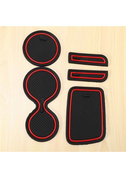 10PCS Araba Stil Renault Clio Için Kırmızı Kapı Groove Mat 4 Iç Dekorasyon Anti-Slip Kapı Yuvası Kupa Ped (Yurt Dışından) fiyatları