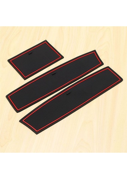 10PCS Araba Stil Renault Clio Için Kırmızı Kapı Groove Mat 4 Iç Dekorasyon Anti-Slip Kapı Yuvası Kupa Ped (Yurt Dışından) fırsatları