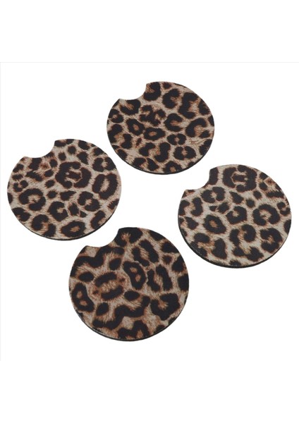 4pcs 2 56 Inç Leopar Araba Şımarıkları Içecekler Için Araba Kupası Pad Mat Oturma Odası Mutfak Ofisi Araba ve Mobilyaları Korumak Için Mutfak Ofisi (Yurt Dışından) modelleri