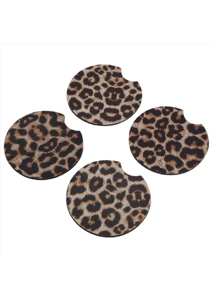 4pcs 2 56 Inç Leopar Araba Şımarıkları Içecekler Için Araba Kupası Pad Mat Oturma Odası Mutfak Ofisi Araba ve Mobilyaları Korumak Için Mutfak Ofisi (Yurt Dışından) fırsatları