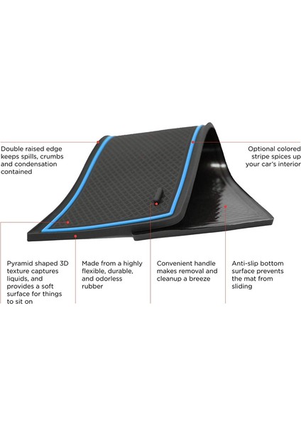 Toyota Prius ve Prius Prime 2016-2018 Için Özel Fit Kupa Tutucu Kapı ve Merkez Konsol Liner Aksesuarları 16-Pc Seti (Mavi Trim) (Yurt Dışından) fiyatları