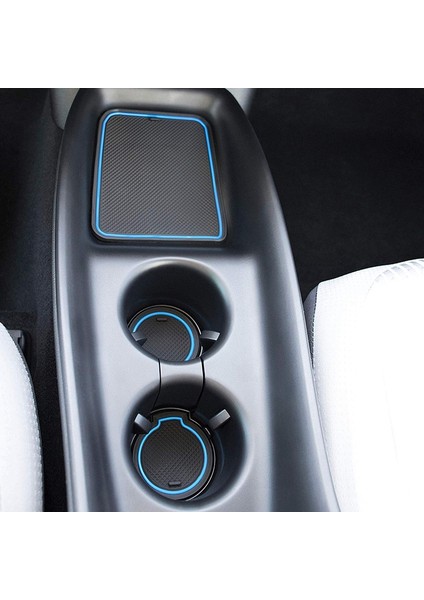 Toyota Prius ve Prius Prime 2016-2018 Için Özel Fit Kupa Tutucu Kapı ve Merkez Konsol Liner Aksesuarları 16-Pc Seti (Mavi Trim) (Yurt Dışından) indirimleri