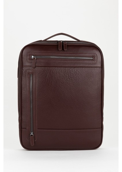 %100 Hakiki Deri 15,6 Inç Laptop & Evrak Çantası Sırt Çantası