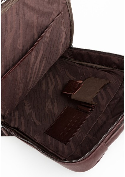 %100 Hakiki Deri 15,6 Inç Laptop & Evrak Çantası Sırt Çantası