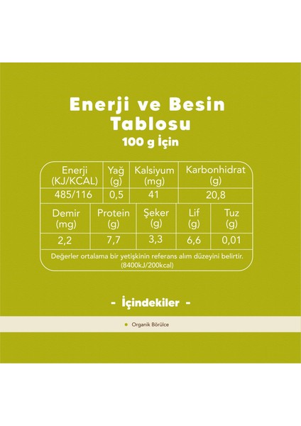 2'li Organik Börülce 500 gr fiyatları