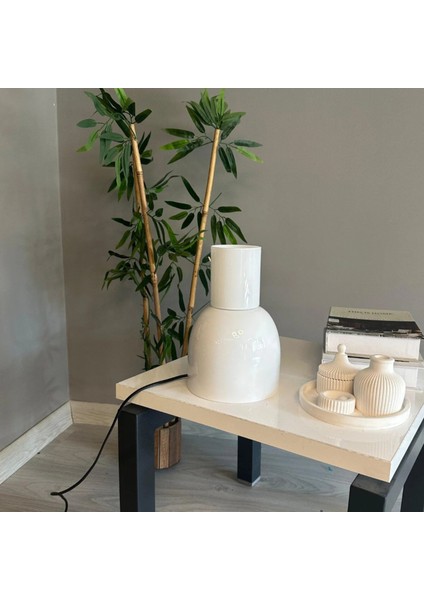 Shiny Masa Lambası Beyaz Renk Çalışma Lambası Dekoratif Metal Abajur Modeli Ofis Ev Aydınlatma fiyatları