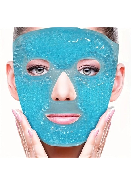 Terapi Jel Yüz Maskesi Soğuk ve Sıcak Boncuklu Ayarlanabilir Maske (Mavi) fırsatları