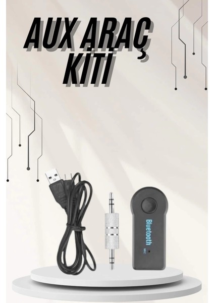 Yeni Nesil Bluetooth Aux Araç Kiti Siyah Tv Tablet Telefon Araç Araba