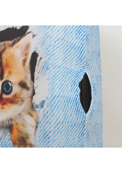 Kumaş Valiz Kılıfı ve Bavul Kılıfı (53-Kedili Jean) modelleri