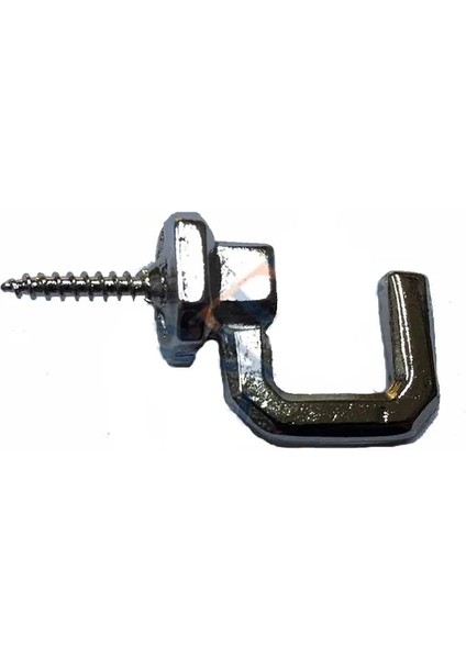 Vidalı Kanca, Askı Büyük - 15X23MM, Nikel - 1 Adet