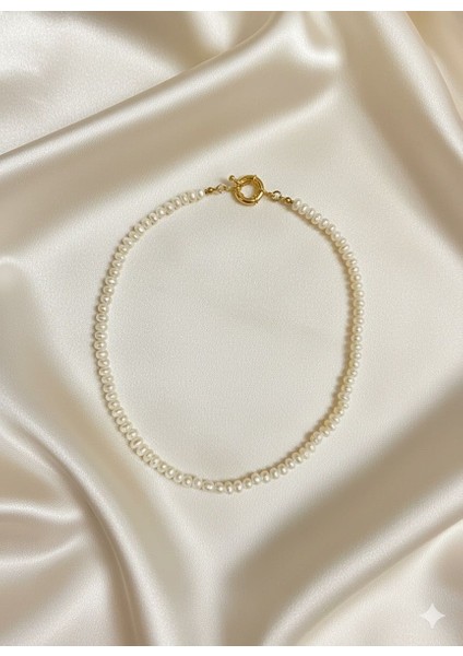 Sertifikalı Doğal Gerçek 5A+ Kalite Inci Rondel Kesim - Altın Kaplama Gemici Kilit fiyatları