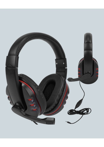 Stereo Kırmızı Gaming Kulaklığı Yumuşak Pedli Mikrofonlu fırsatları
