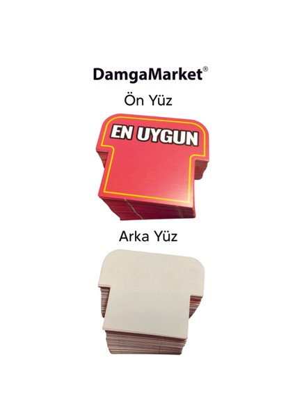 Kırmızı En Uygun Etiketi Kartı Market, Mağaza, Bakkal, Raf ve Etiketi 6X5CM 100'LÜ Paket fırsatları
