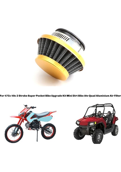 Motosiklet Universal 35MM Hava Filtresi 47/49CC Cep Bisiklet Mini Kir Bisiklet Karbüratör Arayüzü Hava Filtre Altın (Yurt Dışından) modelleri