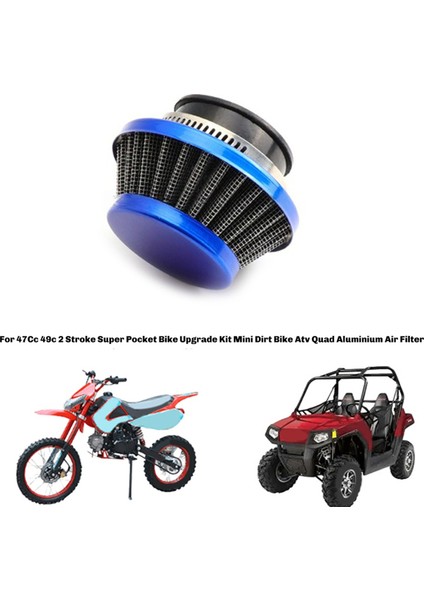 47CC 49CC 49CC Süper Cep Bisikleti Yükseltme Kiti Mini Kir Bisiklet Atv Quad Alüminyum Hava Filtresi Için 58/60MM Motosiklet Hava Filtresi (Yurt Dışından) indirimleri