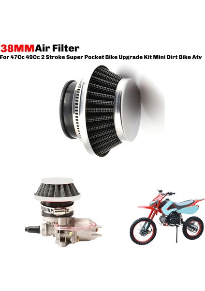 Motorlu Bisiklet Için Evrensel 38MM Hava Filtresi Mini Moto Cep Bisikleti Atv Dört Motosiklet Parçaları Gümüş (Yurt Dışından) indirimleri