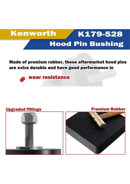 Kenworth T2000 T800 T600 W900 Kaput Pimi Destek Burçları (Yurt Dışından) fırsatları