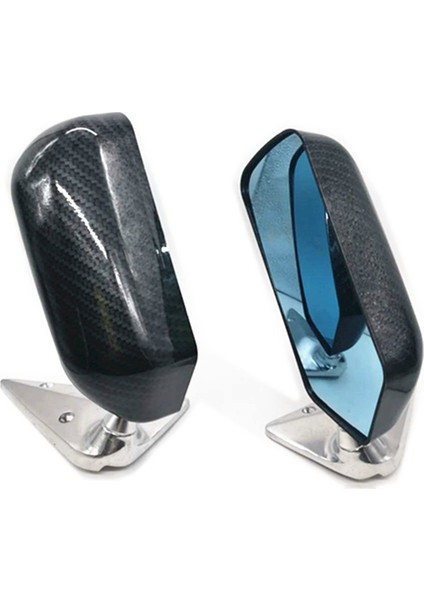2pcs Evrensel Araba Dikiz Yan Ayna Zanaat Kare F1 Stil Mavi Ayna Yüzey Metal Braketi Arka Görünüm Aynası (Yurt Dışından) fırsatları